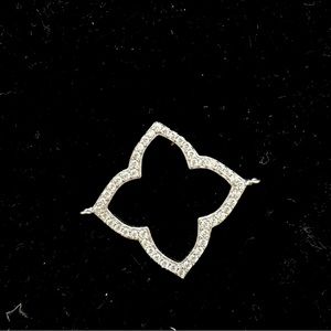 Cut crystal  clover charm